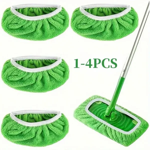 1/2/4PCS Microfiber Cleaning Mop Multipurpose Floor Woodfloor Replacement Pad Compatible with Sweeper Flat Floor Mop Cloth Washable and Reliable Replacement Mop Cloth Cleaning Supplies