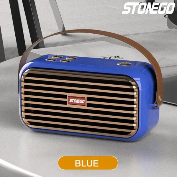 STONEGO 1PC 3D Stereo Bluetooth Speaker X7 TWS Portable Retro Music Dual Speaker Wireless Aux Usb De Som Outdoor Bass Soundcore Speaker