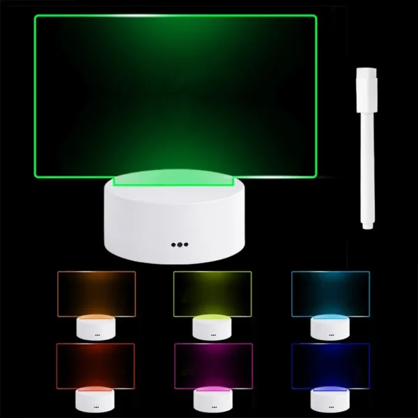 LED Night Light Note Board Message Bedside Lamp Board with Pen USB Battery Power Holiday Light Desktop Lamp Bedroom Decor Children Gift