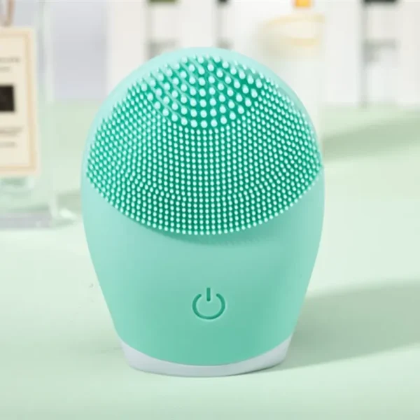 Electric Silicone Facial Cleanser Massager Face Cleaning Tool Skincare Massage Tool Beauty Machine Vibration Cleaning of Pores Self Provided Batter