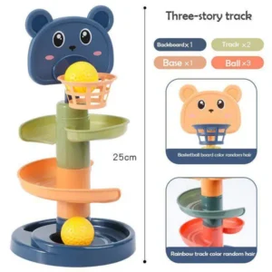 2-7 Layes Different Layers Baby Track Rolling Ball Play Children Toy Early Educational Puzzle Toy for Children Montessori Sliding Track Tower Kids Gift