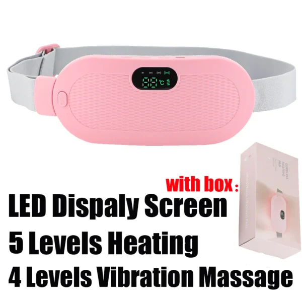 Electric Period Cramp Relief Massager: A Vibrating Heating Belt Specifically Crafted for Women and Girls to Soothe Menstrual Discomfort in the Waist, Stomach, and Abdominal Regions