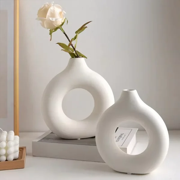 Decorative Flower Vases made of plastic, suitable for displaying flowers and plants, serve as elegant home accessories for desks and enhance interior decor