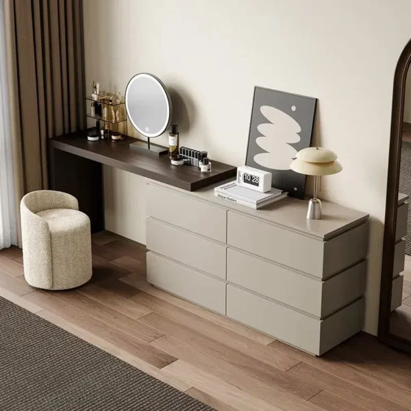 Bedroom Dresser Top Addition Italian Minimalist Simple Multifunctional Makeup Table Made of Collections