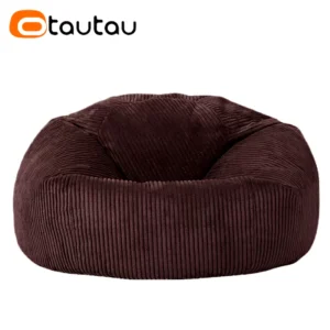 Corduroy Bean Bag Pouf Cover without Filler Lazy Cozy Floor Beanbag Chair Sac Puff Ottoman Pouf Lounger Frameless Furniture DD025