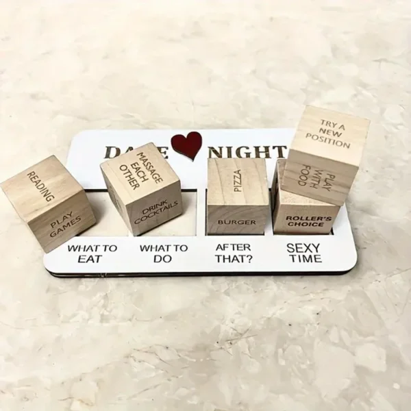 Creative Wooden Couple Love Life Dating Dice Game - Perfect Couple Gifts for Boyfriend, Wedding, Anniversary