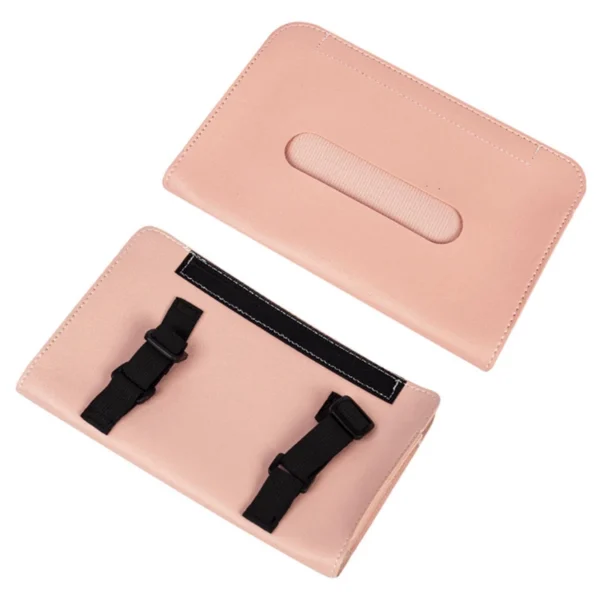 Simple Hook/Strap Universal Car Tissue Holder PU Leather Hanging Practical Simple Paper Towel Clip Backseat Tissue Case Auto Interior Accessories