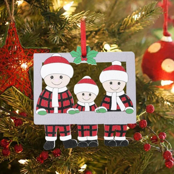 DIY Christmas Family Pendant Adorable Merry Christmas Decorations for Home Navidad Festive 2023 Christmas Tree Hanging Ornament New Year 2024