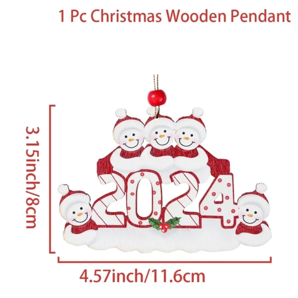 DIY Christmas Family Pendant Adorable Merry Christmas Decorations for Home Navidad Festive 2023 Christmas Tree Hanging Ornament New Year 2024