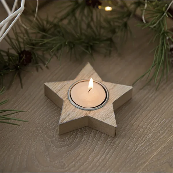 Wooden Christmas Candle Holder