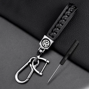 Metal Leather Key Ring Key Chain Car Badge Stylish Car Lovers Keychain Accessories for  Jetta MK6 Golf 5 6 7 Passat 3B7 601 171 B5 B6 B7y