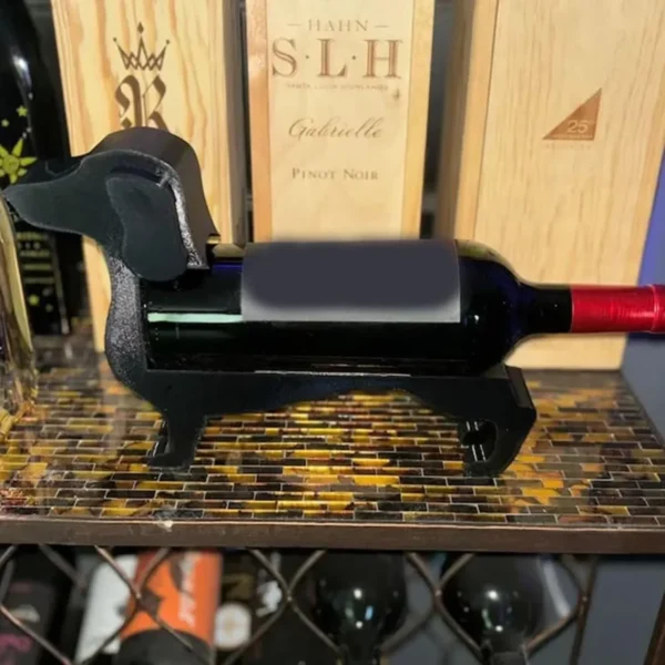 Liquor Display Stand for Home Wine Lovers Holders 2025 New Wine Rack Dog Dachshund Wine Bottle Holder Funny Countertop Wine Rack