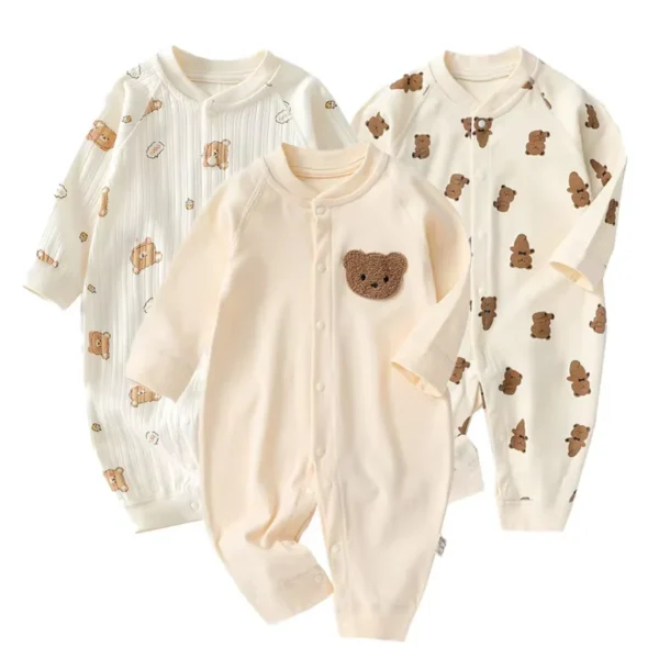 Baby Autumn Clothes Cartoon Bear Printed Romper for Boys Girl Newborn One-Pieces Clothing Cotton Toddler Bodysuit Infant Costume