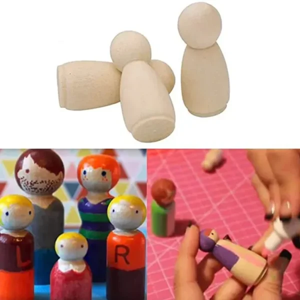 Unpainted Wooden Dolls