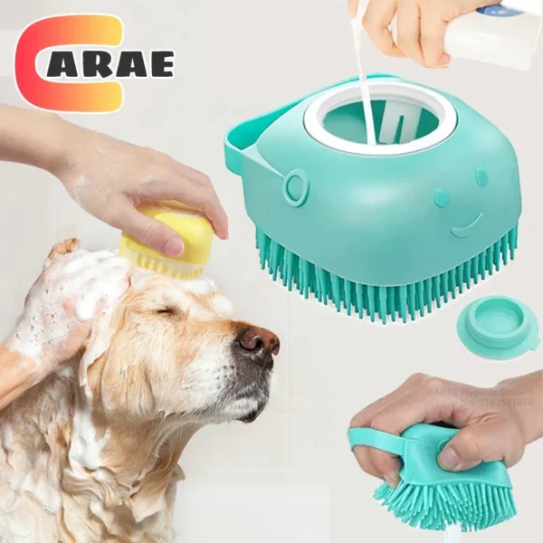 Shampoo Dispenser Pet Brush