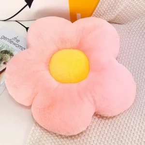 Pillow 35/50Cm Stuffed Six Petal Flower Cushion Girly Room Decor Sunflower Pillow Bay Window Pink Flower Sit Bedroom Seat Pillow