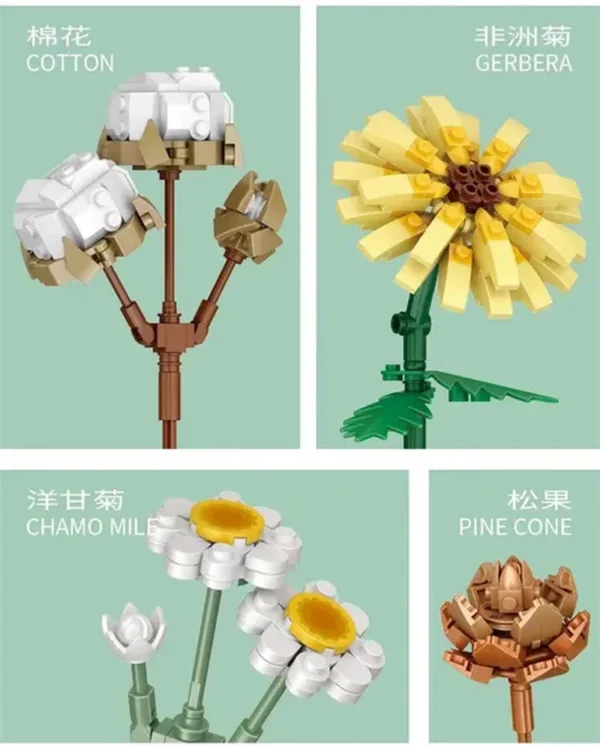 LOZ Cute Toy Mini Blocks Kids Building Blocks Girls Toys DIY Bricks Flowers Puzzle Women Girls Gift Home Decor 1670 1671 1672