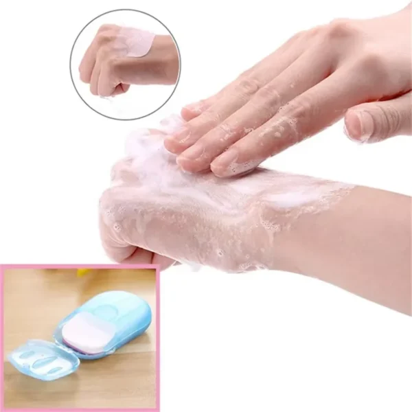 Portable Soap Paper Disposable Travel Camping Mini Cleaning Soaps for Washing Cleaning Hand for Outdoor Hiking Outdoor Supplies