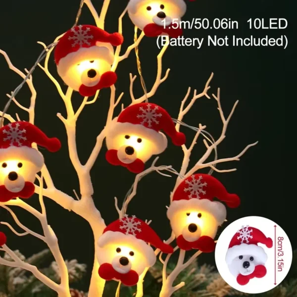 Snowman Christmas LED Garland String Light Merry Christmas Decorations for Home 2024 Cristmas Tree Adorable Ornament Xmas Navidad Gifts