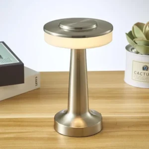 Portable LED Table Ambient Lamp with Touch Sensor, 3-Levels Brightness, Rechargeable Battery up to 48 Hours Usage, Night Light for Kids Nursery, Nightstand Lamp, Bedside Lamp