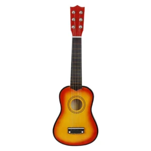 21 Inch Classic Basswood Ukulele 6 Strings Small Bass Acoustic Guitar Musical Instruments with Picks for Children Kids