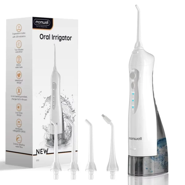 Water Dental Oral Care Flosser Teeth Picks 4 Jets 3 Modes Portable Cordless D52 Water Flosser for Teeth Cleaner IPX7 Waterproof Oral Picks