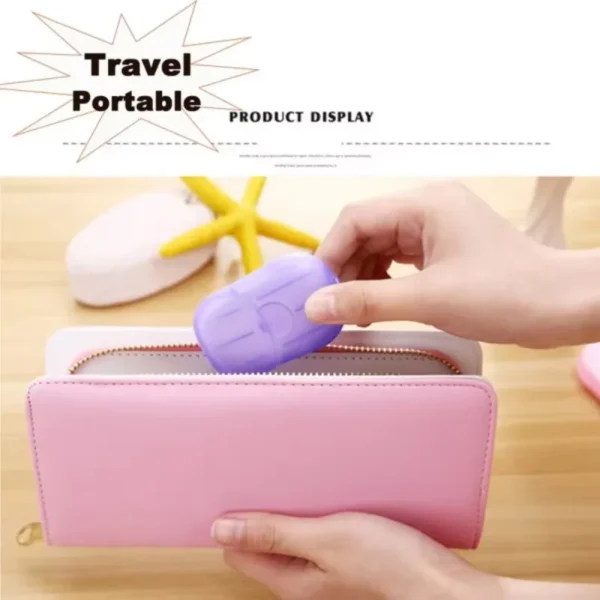 Portable Soap Paper Disposable Travel Camping Mini Cleaning Soaps for Washing Cleaning Hand for Outdoor Hiking Outdoor Supplies