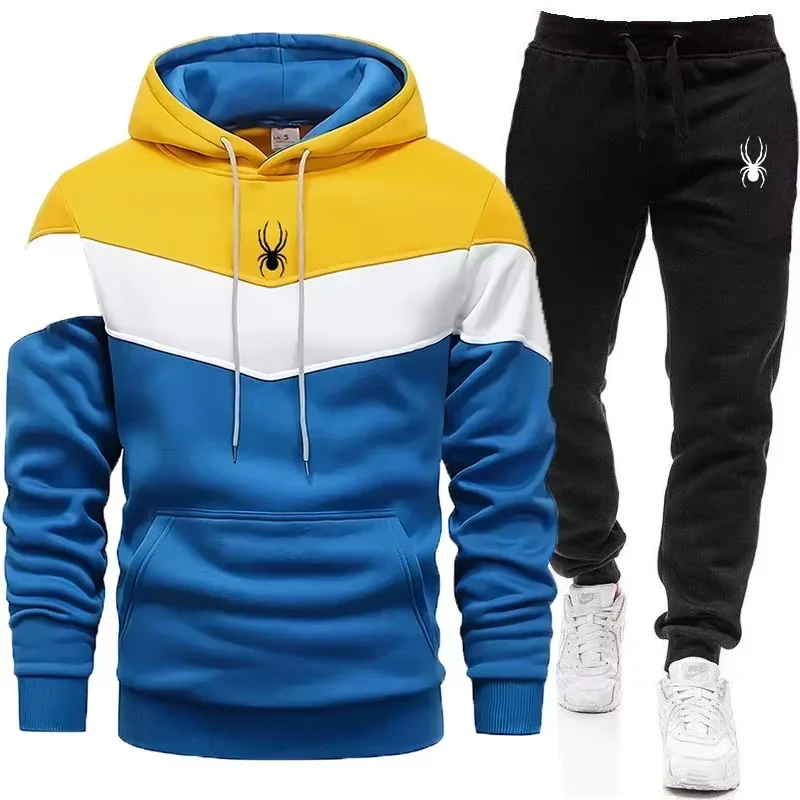 Men'S Clothing Casual Sweatshirt Suit Minimal Sweatshirts for Men Daily Tricolor Hoodies Hot High Quality 2024 Sports Tracksuit Jogging Comfortable home wear for men