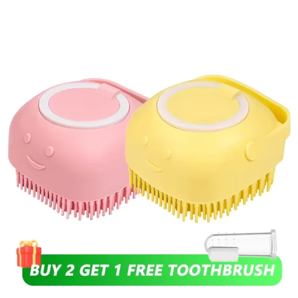 Shampoo Dispenser Pet Brush
