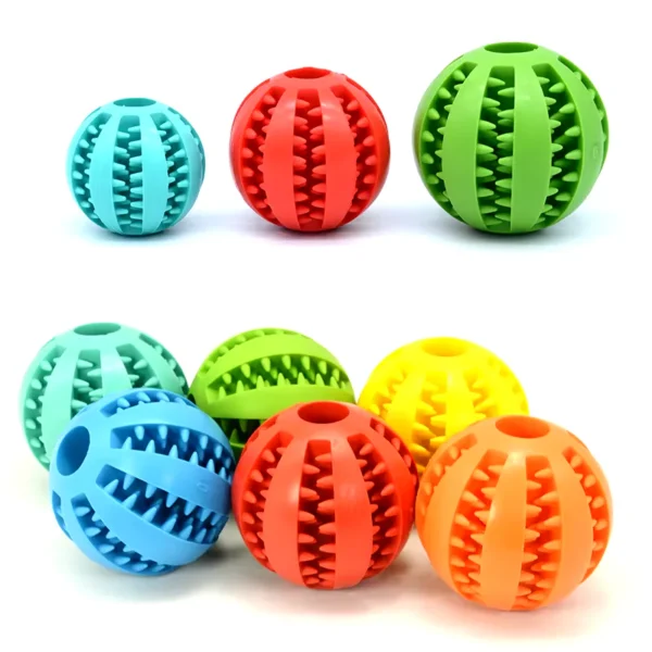 Silicone Dog Pet Dog Toy Ball Interactive Bite-Resistant Chew Toy for Small Dogs Tooth Cleaning Elasticity Ball Pet Products 5/6/7Cm