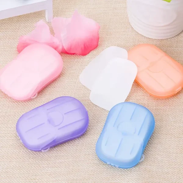 Portable Soap Paper Disposable Travel Camping Mini Cleaning Soaps for Washing Cleaning Hand for Outdoor Hiking Outdoor Supplies