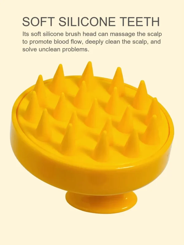 Silicone Shampoo Healthy Scalp Hair Massager Head Body Scalp Massage Brush Scalp Massage Brush Comb Magic Handle Brush Spa Massage Brush