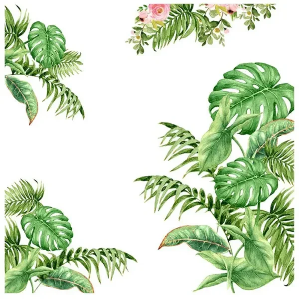 Beautiful Waterproof Wall Decoration Painting Rainforest Green Leaf Wall Sticker Living Room Bedroom Decoration Sticker Home Decoration