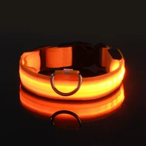 Light Safety Dog Collar Nylon LED Night Safety Flashing Glow in the Dark Pet Dog Leash Pet Dogs Luminous Fluorescent Dog Accessories Collar