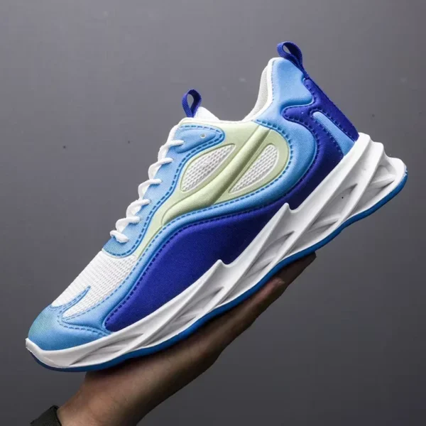 Men&#039;s Comfortable Shoes for Summer 2024: Breathable Fabric Casual Footwear with Thick Soles, Featuring a Trendy Korean Design for Sports Enthusiasts.