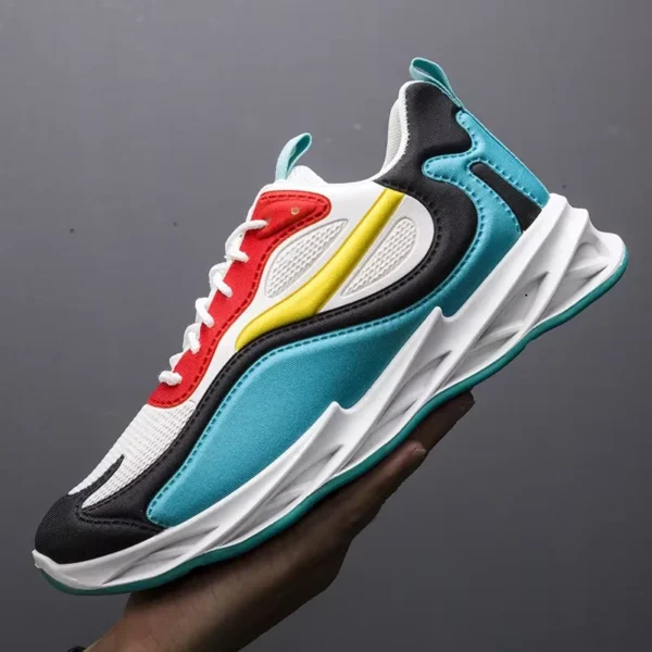 Men&#039;s Comfortable Shoes for Summer 2024: Breathable Fabric Casual Footwear with Thick Soles, Featuring a Trendy Korean Design for Sports Enthusiasts.