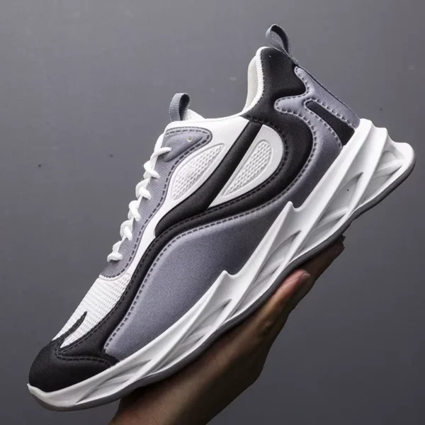 Men&#039;s Comfortable Shoes for Summer 2024: Breathable Fabric Casual Footwear with Thick Soles, Featuring a Trendy Korean Design for Sports Enthusiasts.