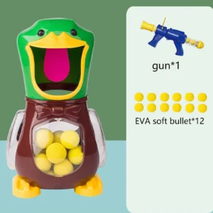 Fun Game Air-Powered ​Hungry Shooting Duck Toys Soft Bullet Ball Shoot Electronic Scoring Battle Duck Sniper Delight Game Duck Toys Gifts