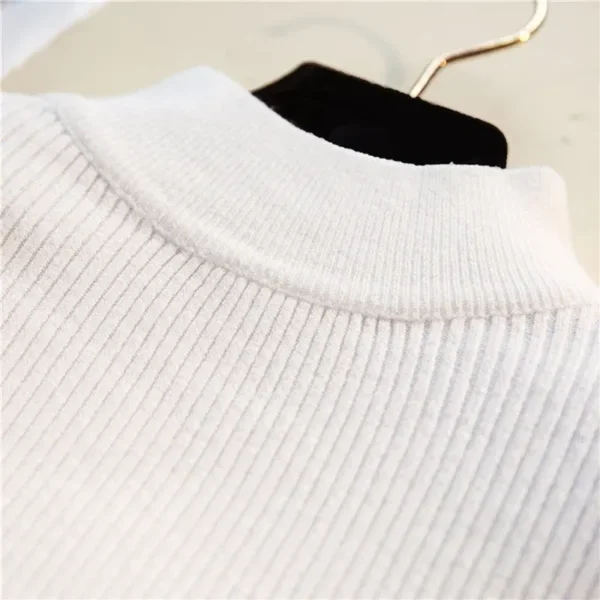 Stylish Casual New-Coming Winter Turtleneck Stylish Pullovers Sweaters Primer Shirt Long Sleeve Short Slim-Fit Tight Sweater